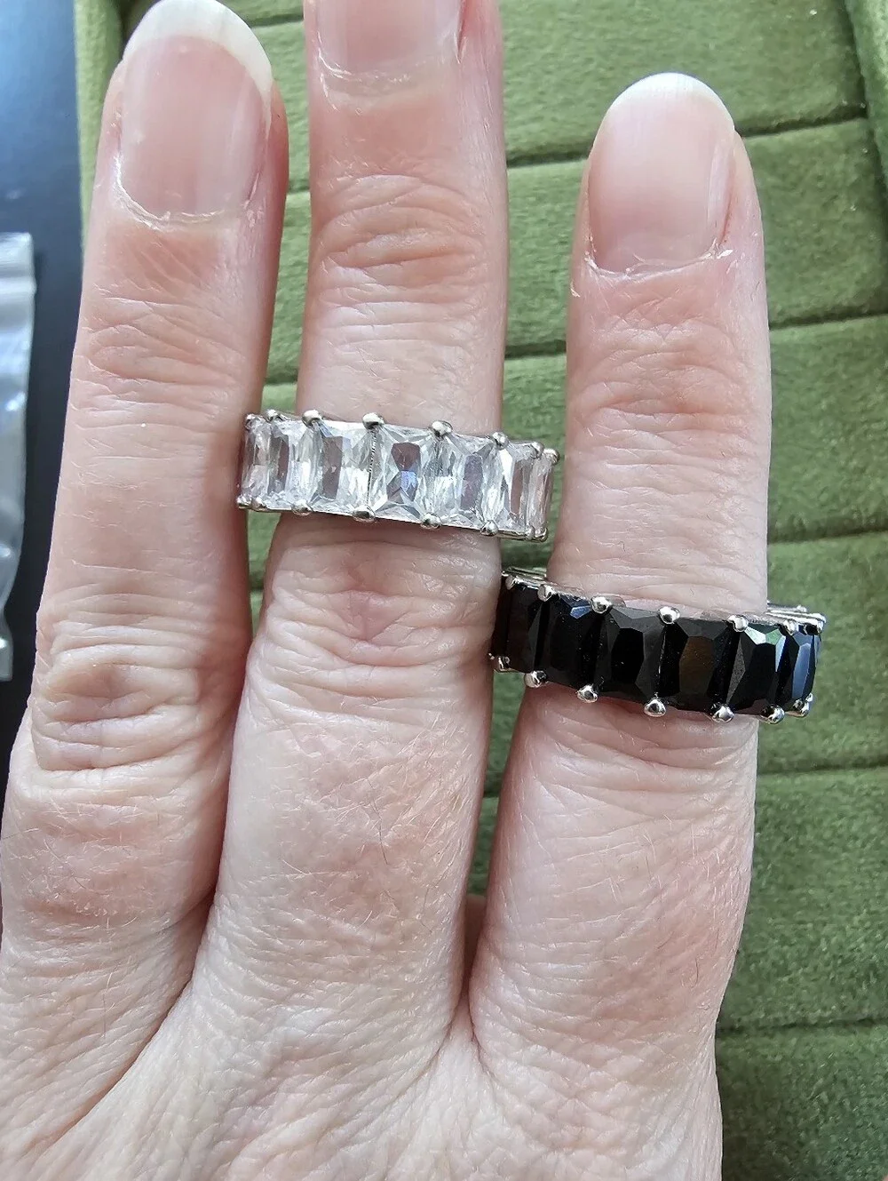 Silver Plated Ring Set Size 5.5